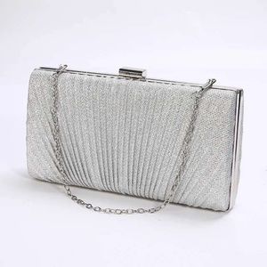 Women's Evening Clutch Bag Sequin Silver Handbag